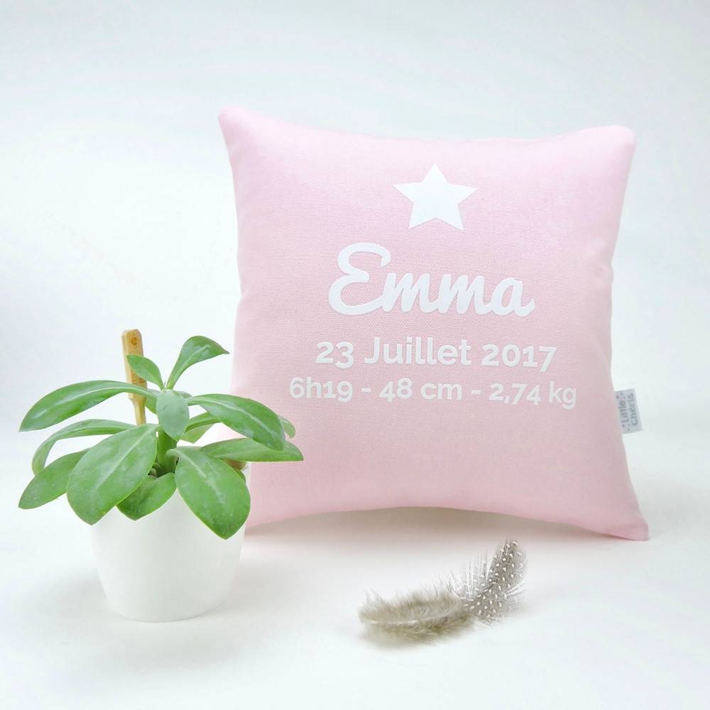 Coussin bébé personnalisé