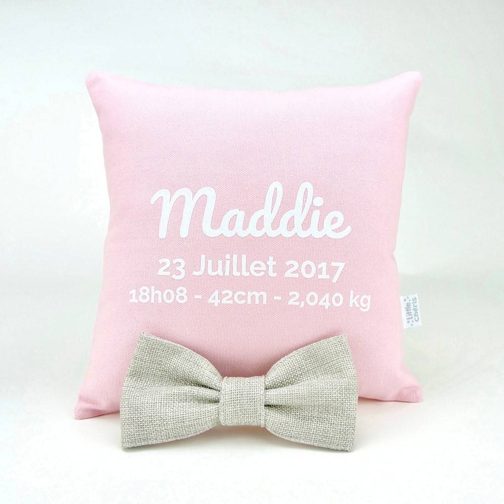 Coussin bébé personnalisé