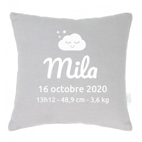 Coussin bébé personnalisé