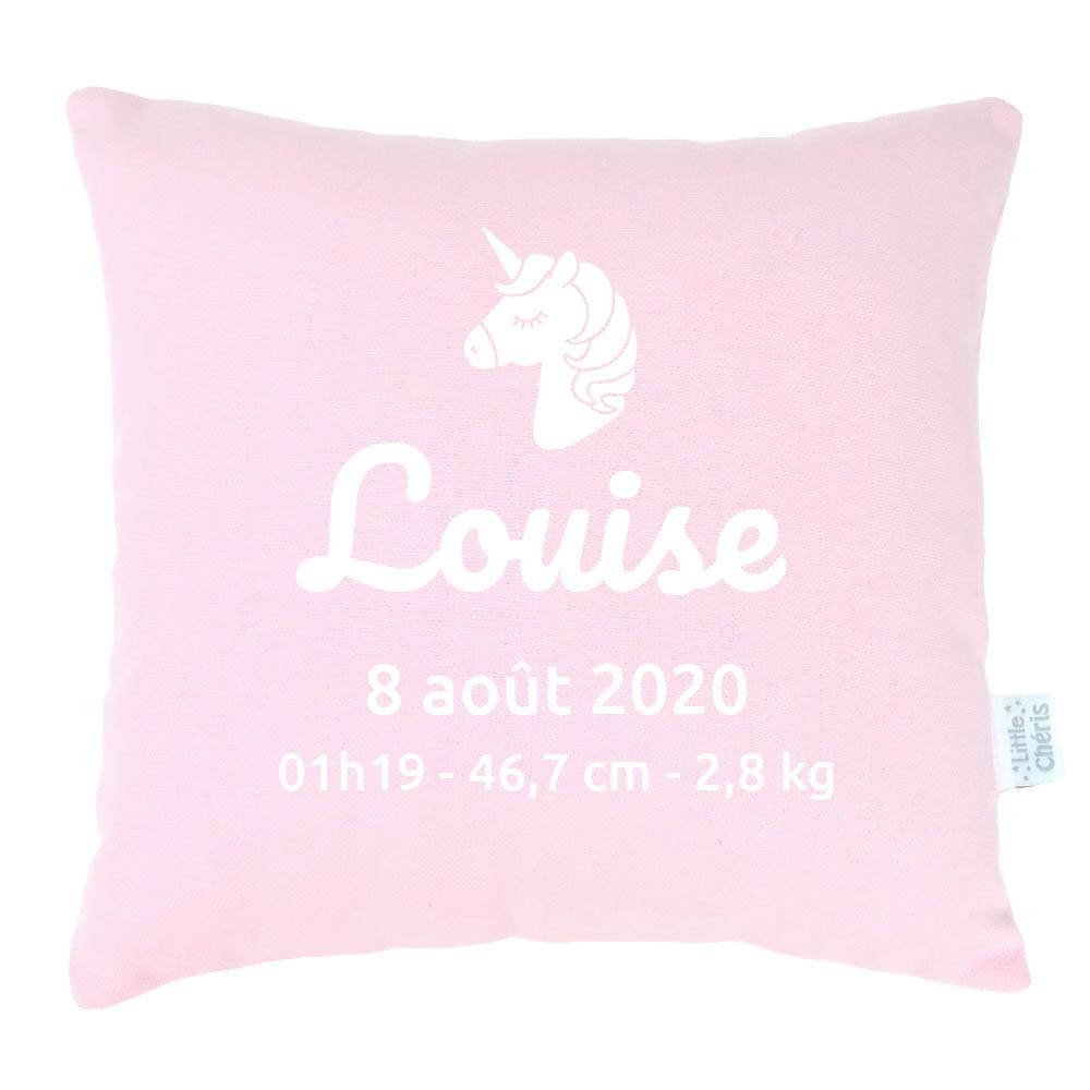 Coussin bébé personnalisé